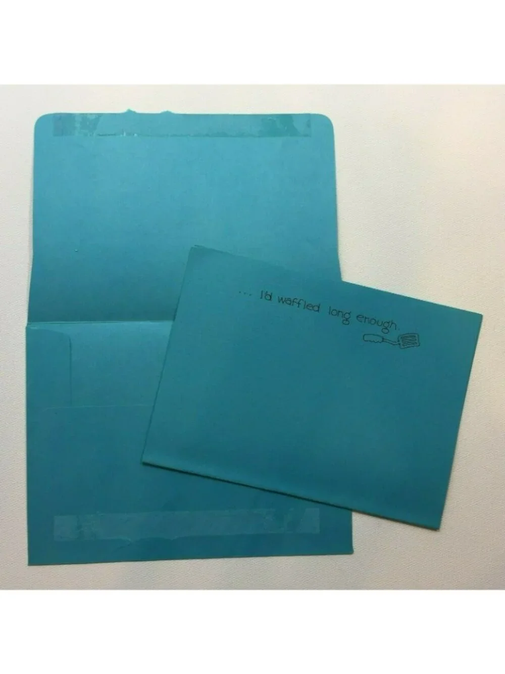 Vintage Current Greeting Card Funny Silly Letters Envelopes Pink Blue Purple